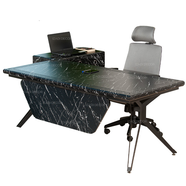 میز مدیریتی طرح سنگ مشکی کد 502